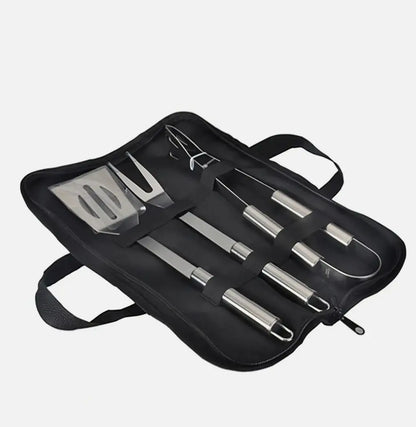 3 PCS Stainless Steel BBQ Grill Utensils Set Yellow Pandora