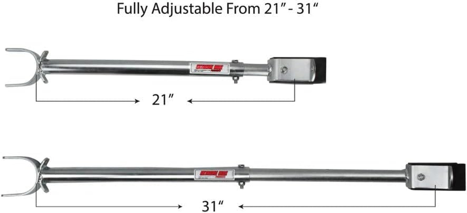 3005.3852 Straight Transom Saver with Roller Mount - 21&quot; to 31&quot;