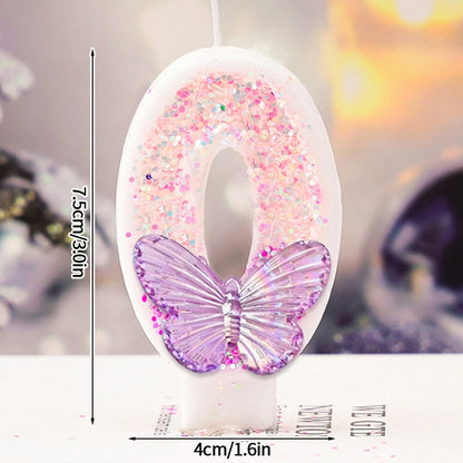 3D Number Cake Decorating Candle Pink Glitter Birthday Candles Digital Candle Cake Topper Birthday Party Anniversary Cake Decor
