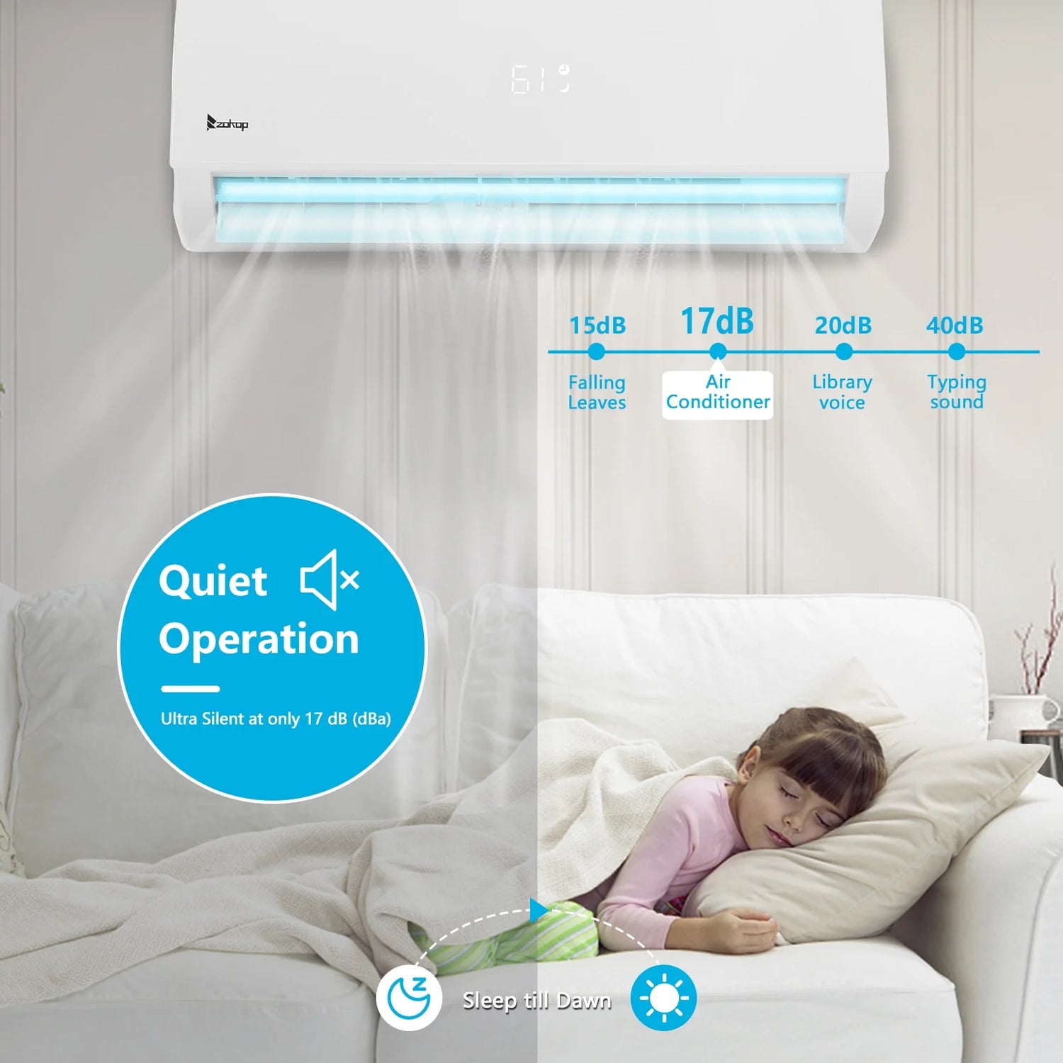 12000BTU Wifi Enabled 21SEER2 115V Smart Split Type Inverter Air Conditioners with Heating Function