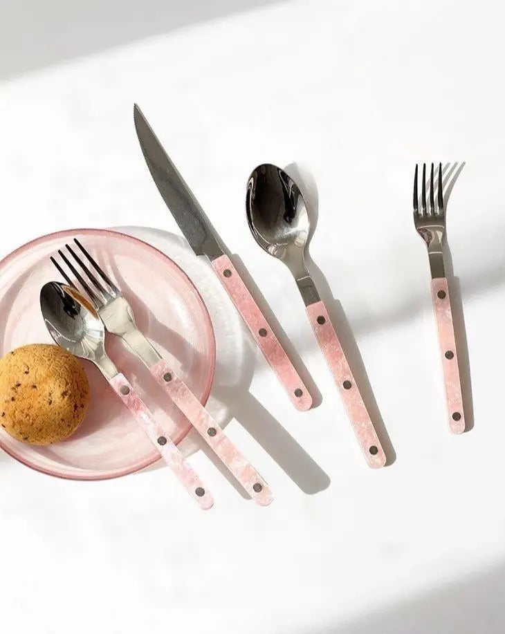 10-Pcs Sleek Modern Pinky Flatware Silverware Flatware Set Inspecial Home