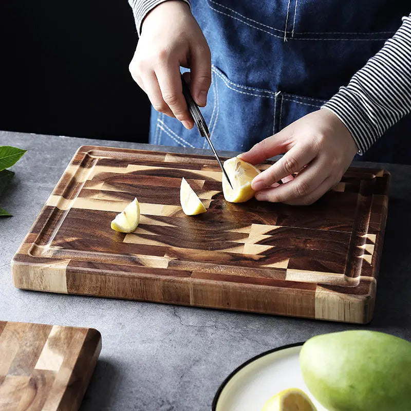 Kitchen Household Parquet Solid Wood Cutting Board Pink Lucy
