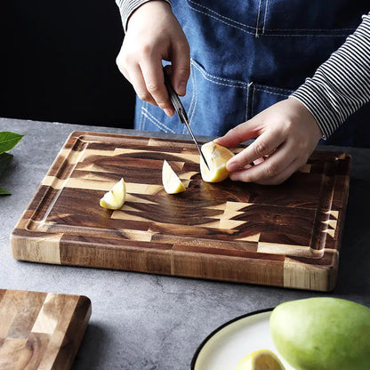 Kitchen Household Parquet Solid Wood Cutting Board Pink Lucy