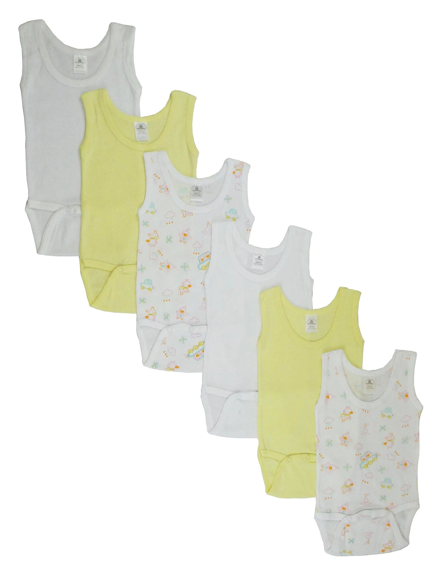 Girls Tank Top Onezies 6 Pack Emerald Clover