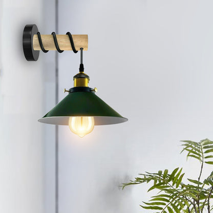 Modern Combined Solid Wooden Arm Chandelier Lighting With Green Cone a modern chandelier Sangria Angel