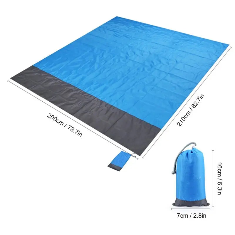 Portable Waterproof Picnic Mat Beach Mat Pocket Blanket Maroon Asteria