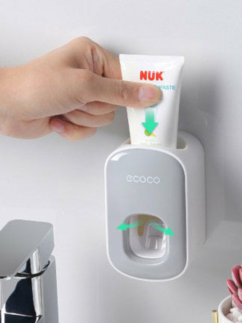 Wall Mounted Automatic Toothpaste Holder For Bathroom Maroon Asteria