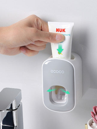 Wall Mounted Automatic Toothpaste Holder For Bathroom Maroon Asteria