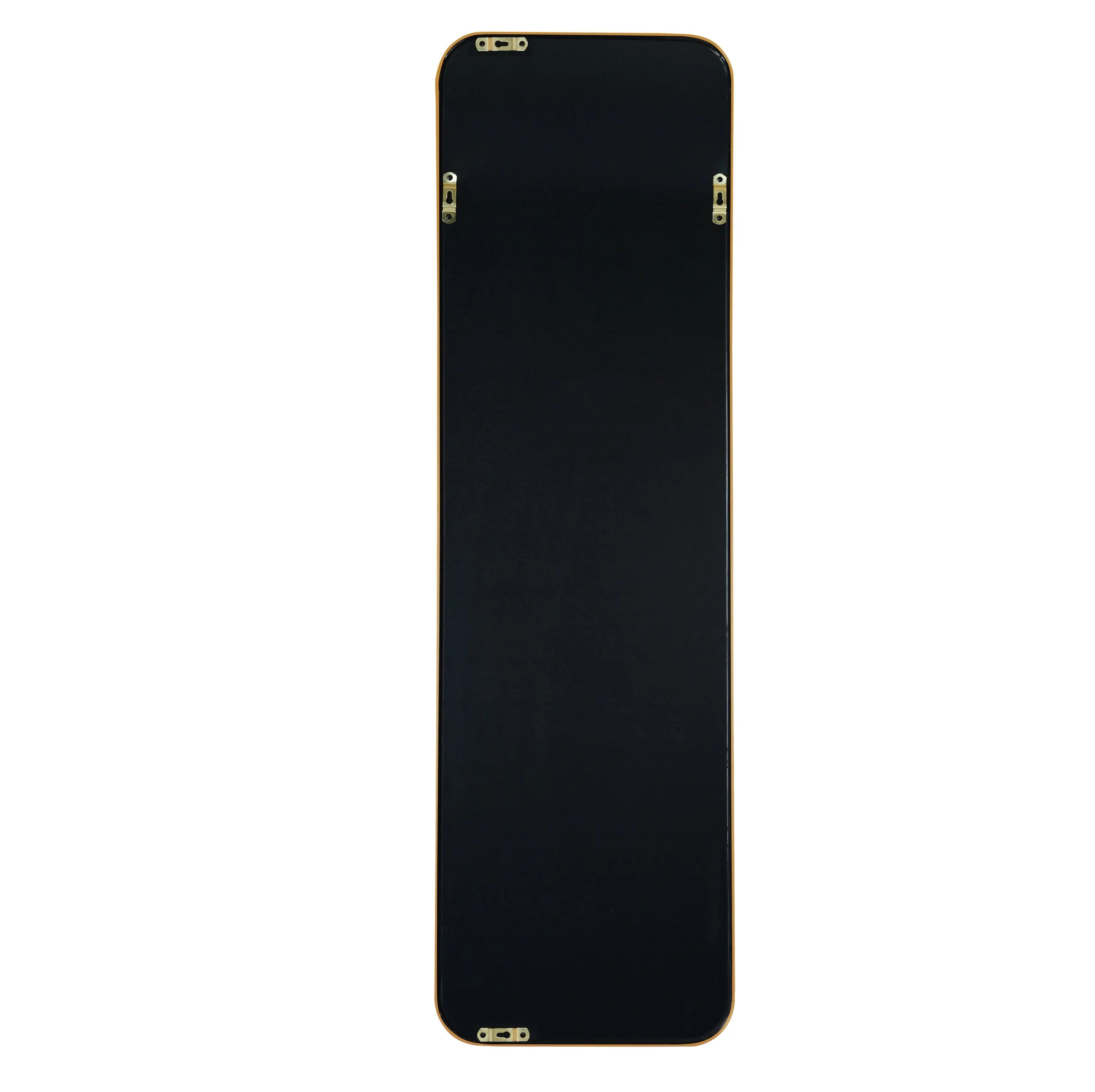 Gold 47 x 14IN Door mirror. Sangria Beech
