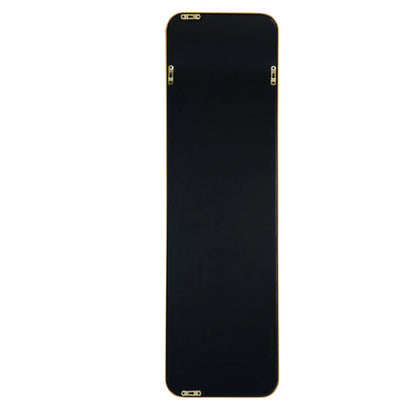 Gold 47 x 14IN Door mirror. Sangria Beech