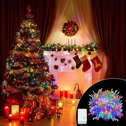 Halloween Christmas Lights Outdoor Decorations 100 LED 33Ft 8 Modes Pink Iolaus