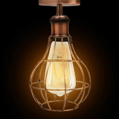 Vintage Industrial Flush Mount Ceiling Lamp Fittings~3666 Sangria Angel
