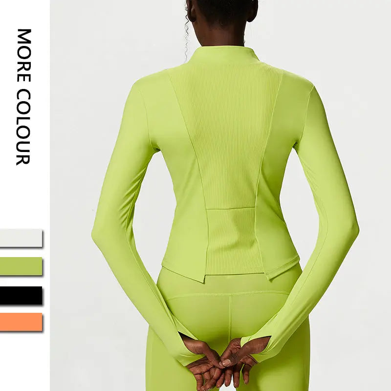 Nude Zipper Yoga Jacket Harlequin Iolaus