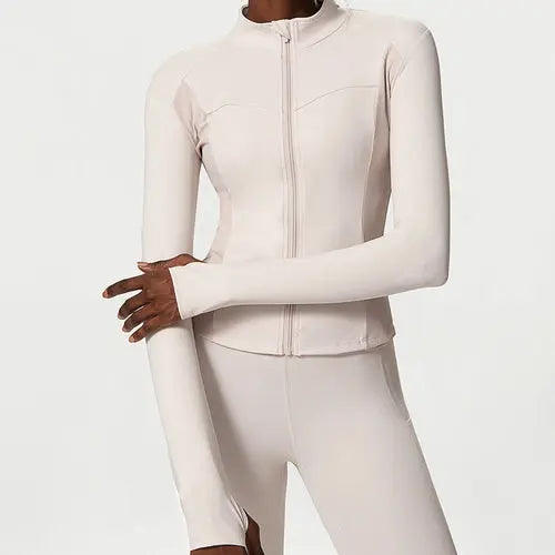 Nude Zipper Yoga Jacket Harlequin Iolaus