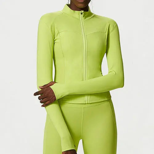 Nude Zipper Yoga Jacket Harlequin Iolaus