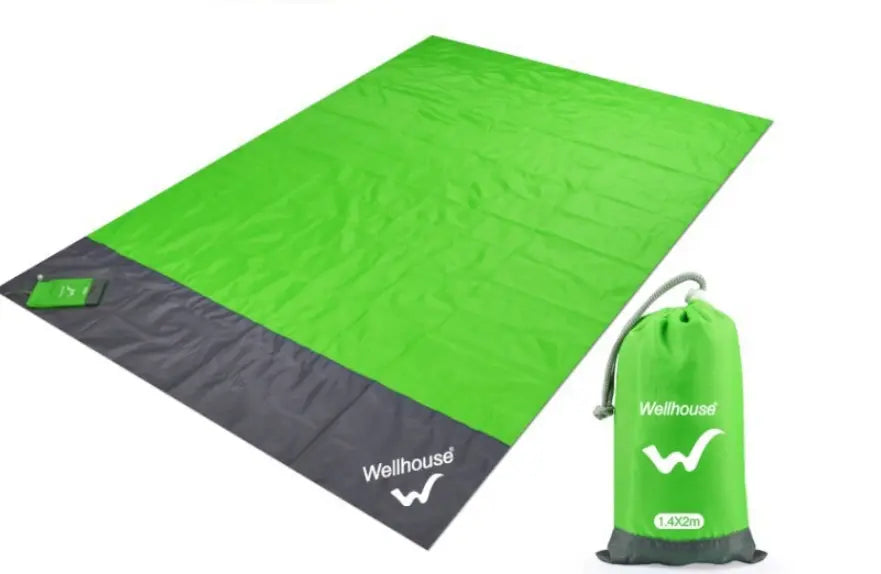 Portable Waterproof Picnic Mat Beach Mat Pocket Blanket Maroon Asteria