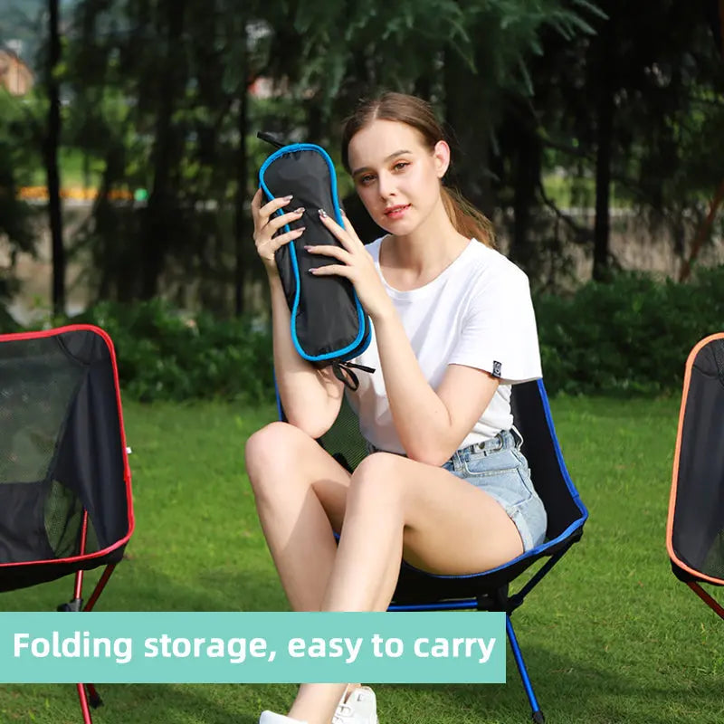 Ultralight Outdoor Folding Camping Chair Picnic Foldable Maroon Asteria