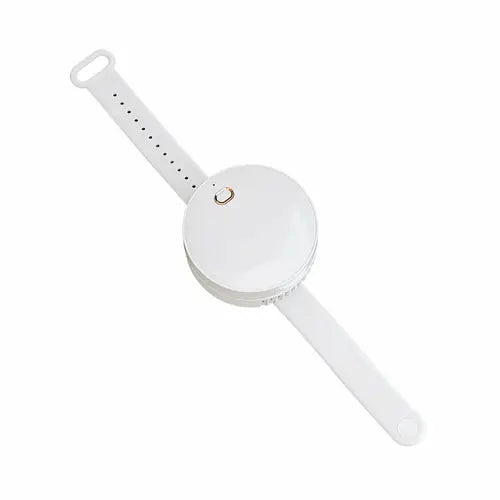 Portable Wrist Fan Mirror Leafless USB Rechargeable 3 Speed Maroon Asteria