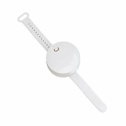 Portable Wrist Fan Mirror Leafless USB Rechargeable 3 Speed Maroon Asteria