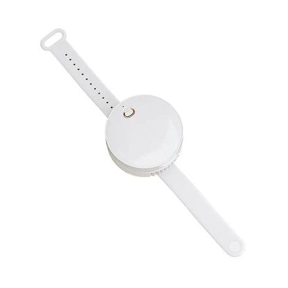 Portable Wrist Fan Mirror Leafless USB Rechargeable 3 Speed Maroon Asteria