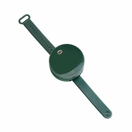 Portable Wrist Fan Mirror Leafless USB Rechargeable 3 Speed Maroon Asteria
