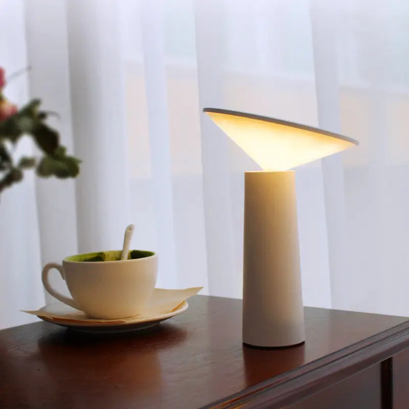 Rotating Lamp Head Three-color Light Charging Touch Maroon Asteria