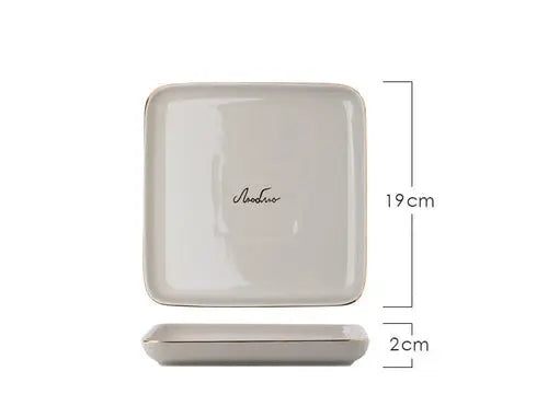 Light Luxury Ceramic Tableware Couple Tableware Crimson Medea
