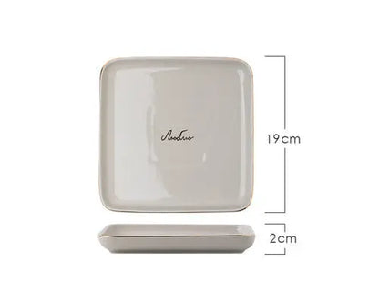 Light Luxury Ceramic Tableware Couple Tableware Crimson Medea