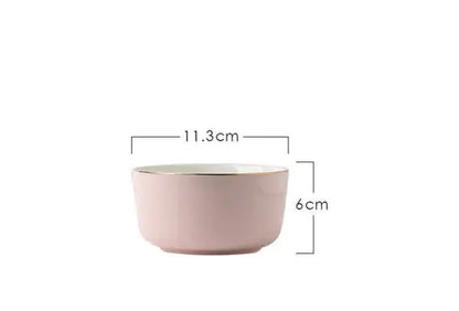 Light Luxury Ceramic Tableware Couple Tableware Crimson Medea