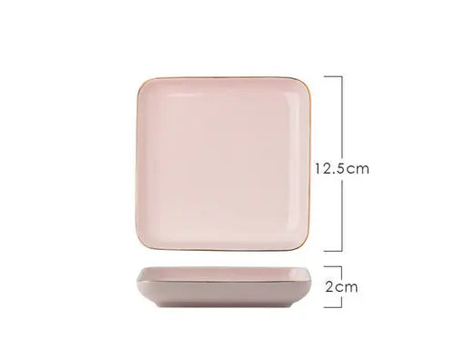 Light Luxury Ceramic Tableware Couple Tableware Crimson Medea