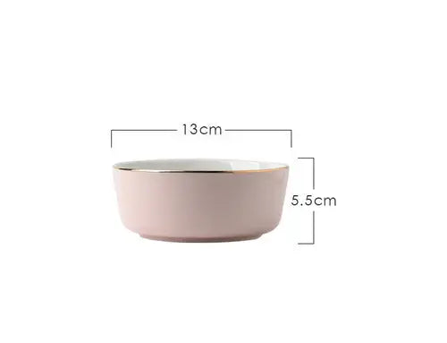 Light Luxury Ceramic Tableware Couple Tableware Crimson Medea