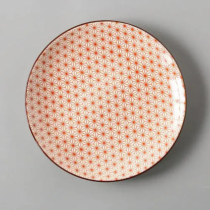 Home Creative Breakfast Plate Meal Plate Dinner Plate Sushi Tableware Crimson Medea