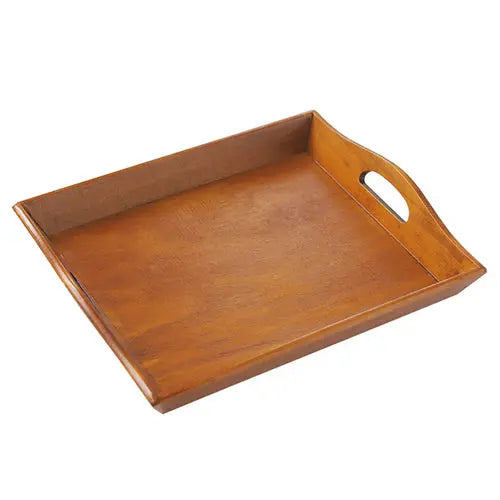 Retro Rectangular Wooden Serving Tray Tea Cutlery Trays Storage Pallet Crimson Medea
