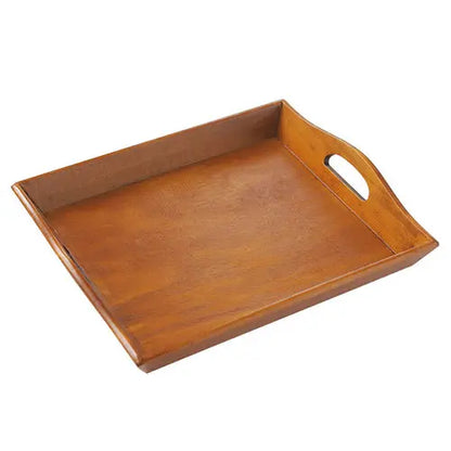 Retro Rectangular Wooden Serving Tray Tea Cutlery Trays Storage Pallet Crimson Medea