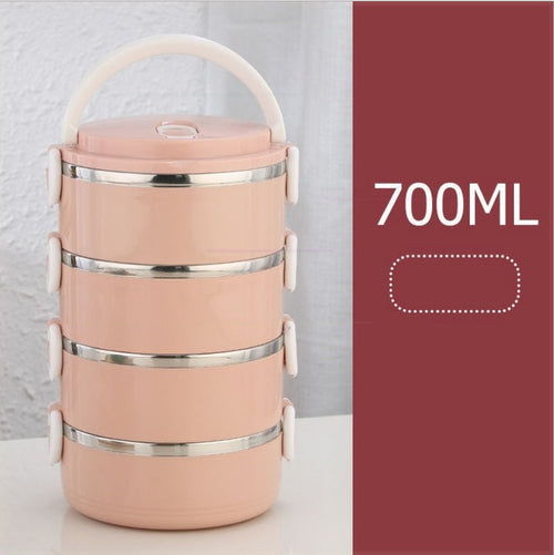 Cute Japanese Lunch Box For Kids School Portable Food Container Crimson Medea