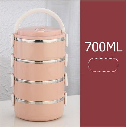 Cute Japanese Lunch Box For Kids School Portable Food Container Crimson Medea