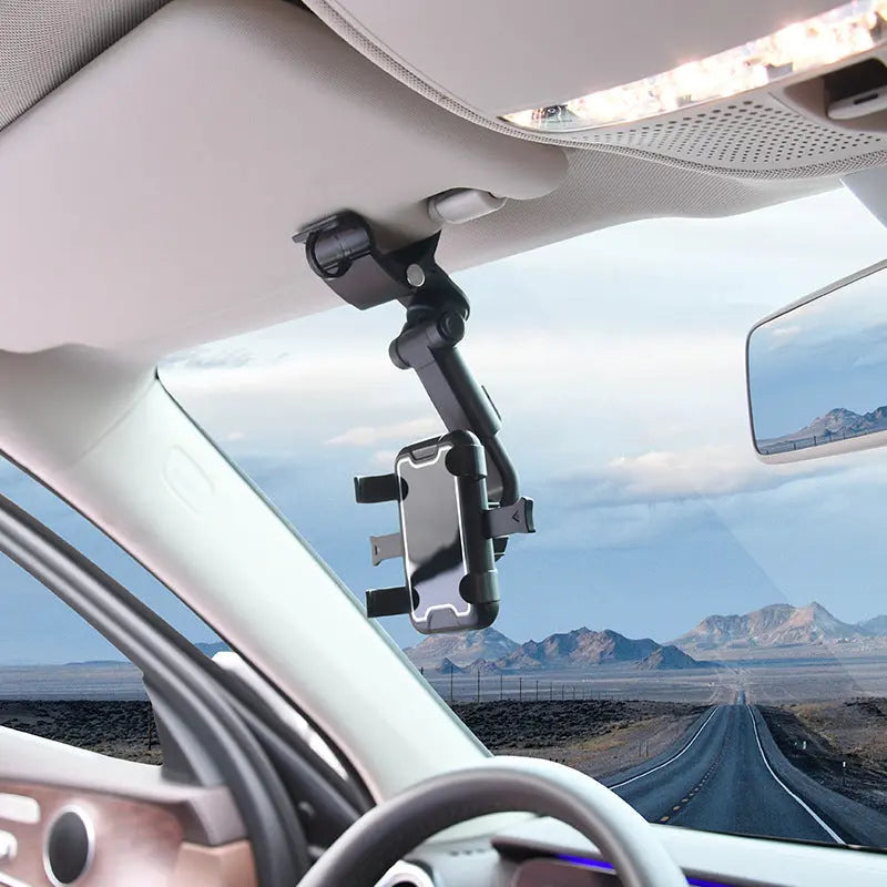 Sun Visor Chuck Car Mount Multifunctional Navigation Mount Rearview Crimson Medea
