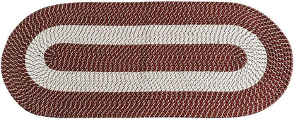 Braided Area Rug Woven Doormat Reversible Oval Floor Carpet Washable Throw Mat for Patio Bedroom Kitchen Living Room Coffee 24&quot;X60&quot;X0.5&quot;
