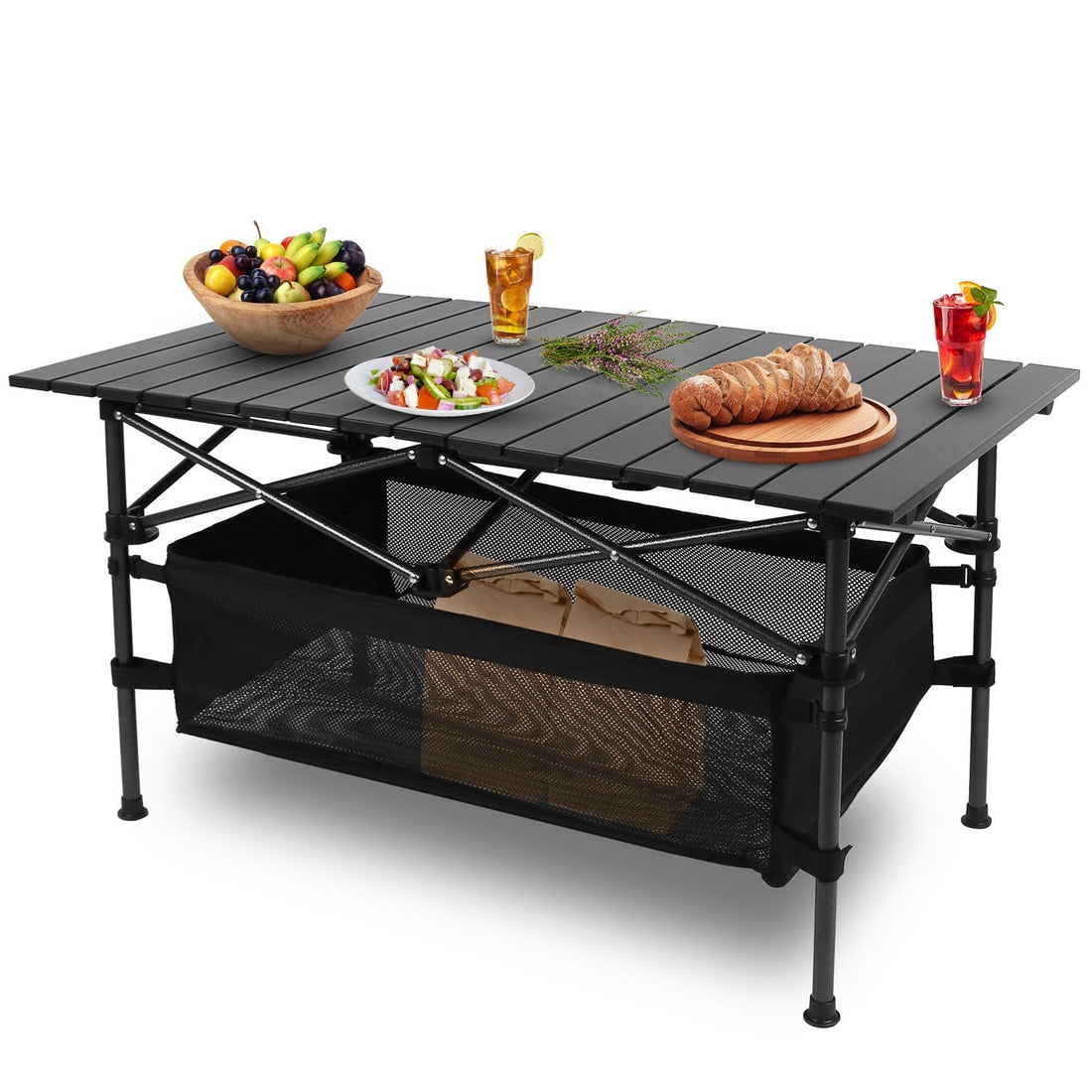 1Pc Folding Camping Table Portable Lightweight Aluminum Roll-up Picnic BBQ Desk With Carrying Bag For Outdoor Beach Backyard Party Patio Fedex Shipping Pink Lucy