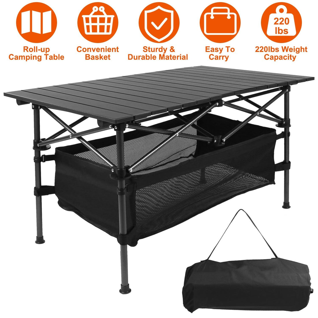 1Pc Folding Camping Table Portable Lightweight Aluminum Roll-up Picnic BBQ Desk With Carrying Bag For Outdoor Beach Backyard Party Patio Fedex Shipping Pink Lucy