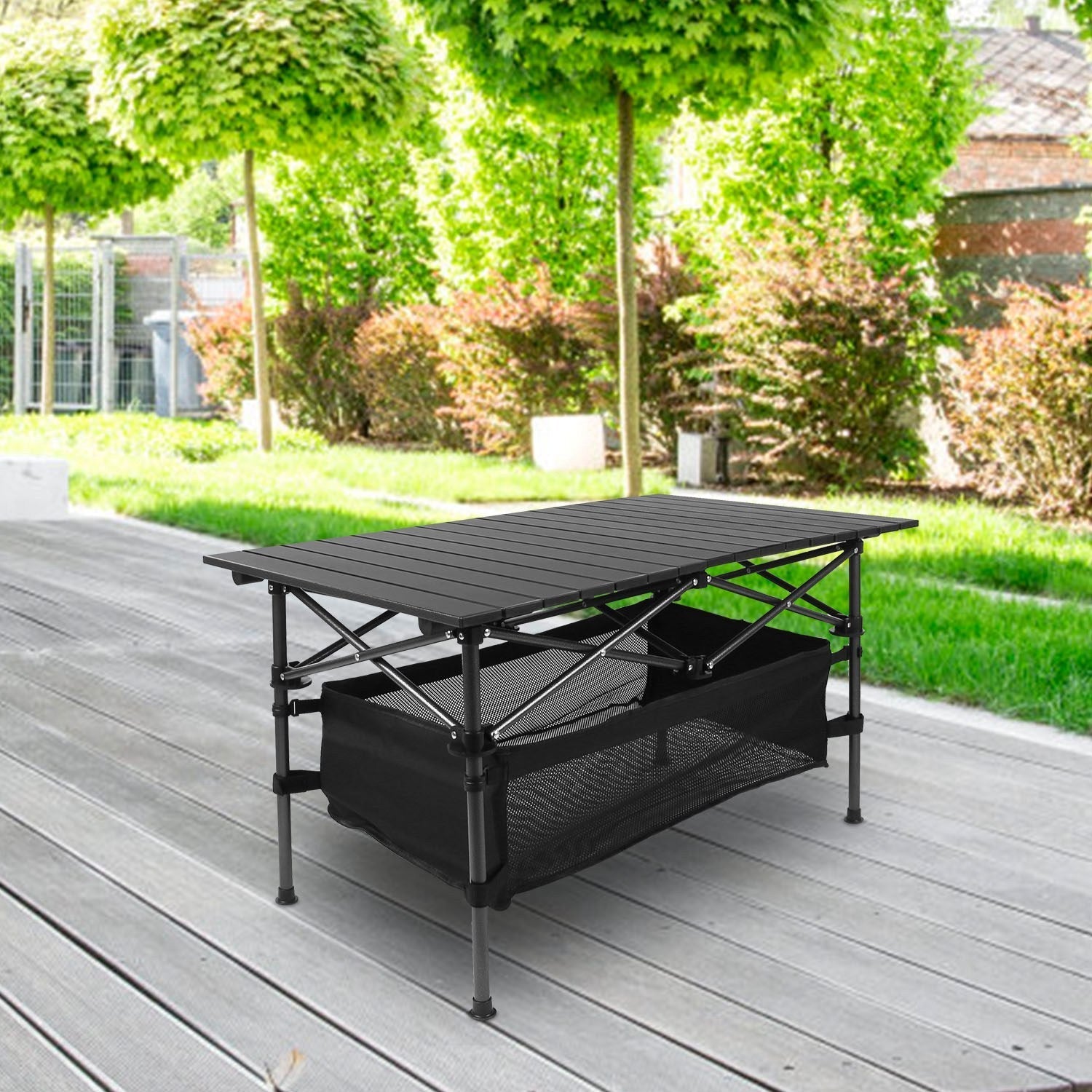 1Pc Folding Camping Table Portable Lightweight Aluminum Roll-up Picnic BBQ Desk With Carrying Bag For Outdoor Beach Backyard Party Patio Fedex Shipping Pink Lucy