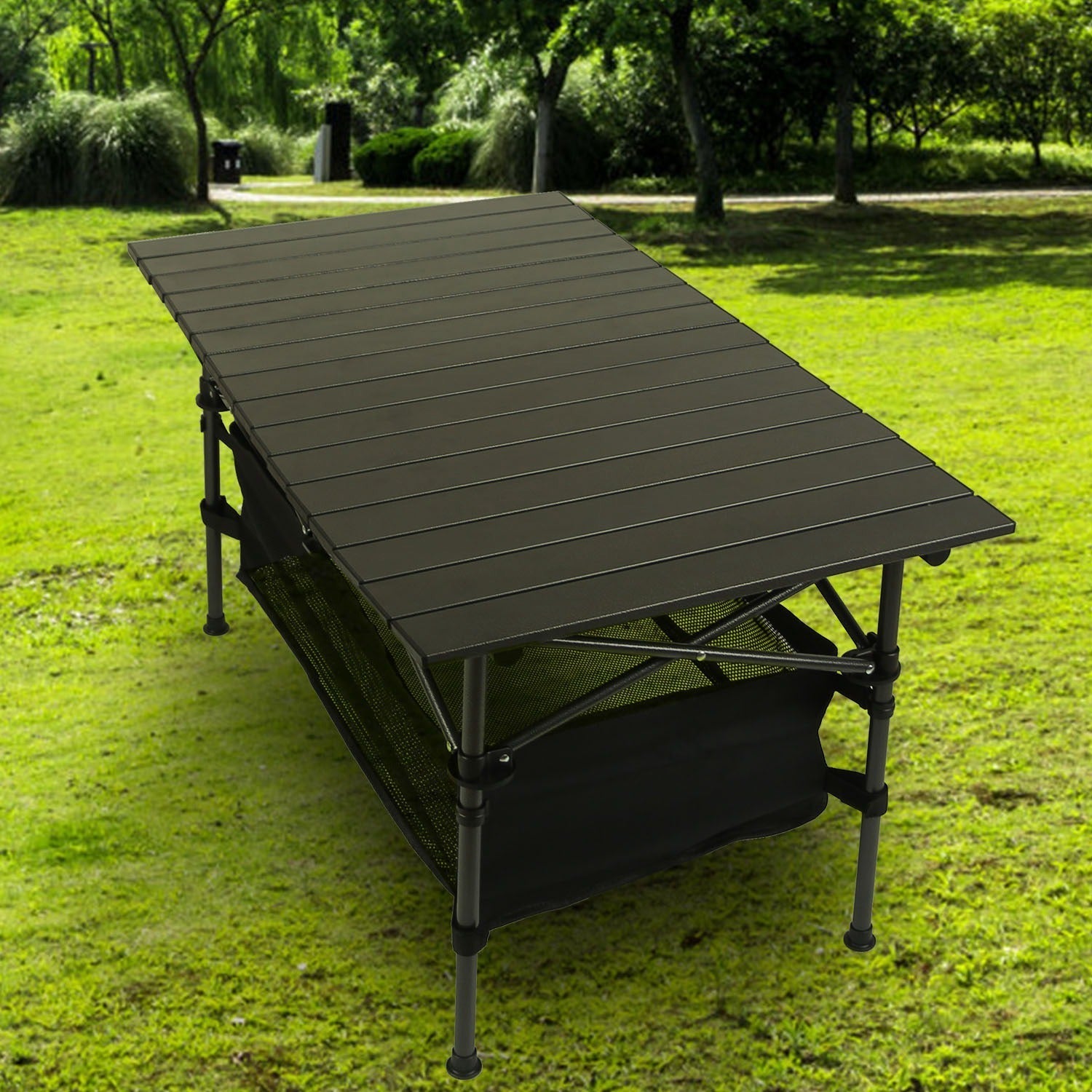 1Pc Folding Camping Table Portable Lightweight Aluminum Roll-up Picnic BBQ Desk With Carrying Bag For Outdoor Beach Backyard Party Patio Fedex Shipping Pink Lucy