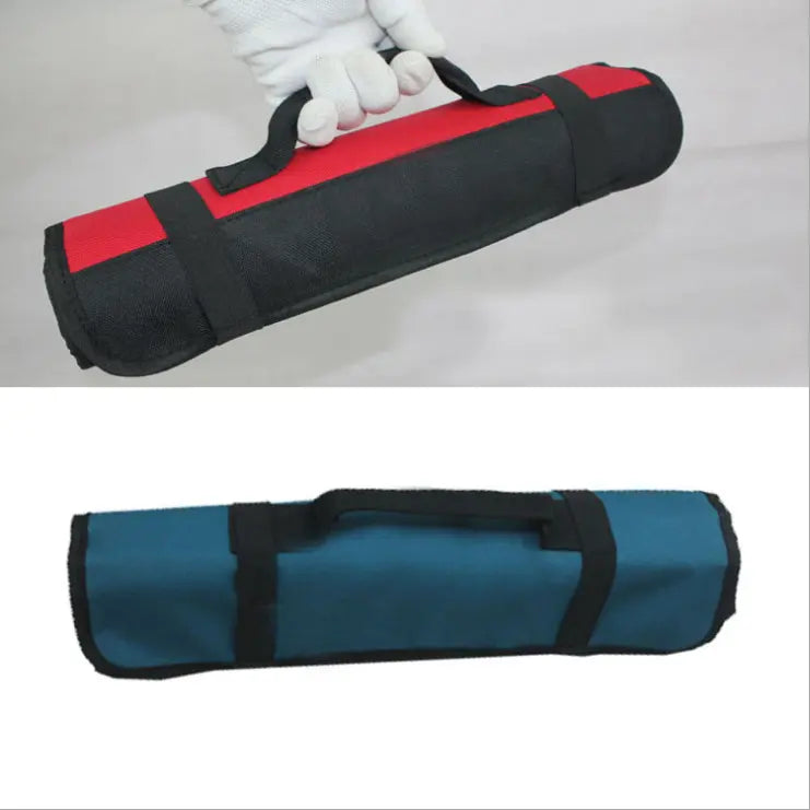 Portable Multifunctional Reel Type Hardware Tool Bag Maroon Asteria
