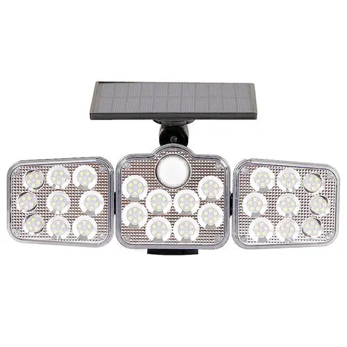 Solar Outdoor Lights 138 LED 3-Head Adjustable 360°Rotating Wide-Angle Pink Iolaus