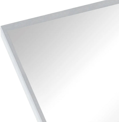 20x30 Inch Silver Metal Framed Arched Bathrrom Mirror for Wall. Sangria Beech