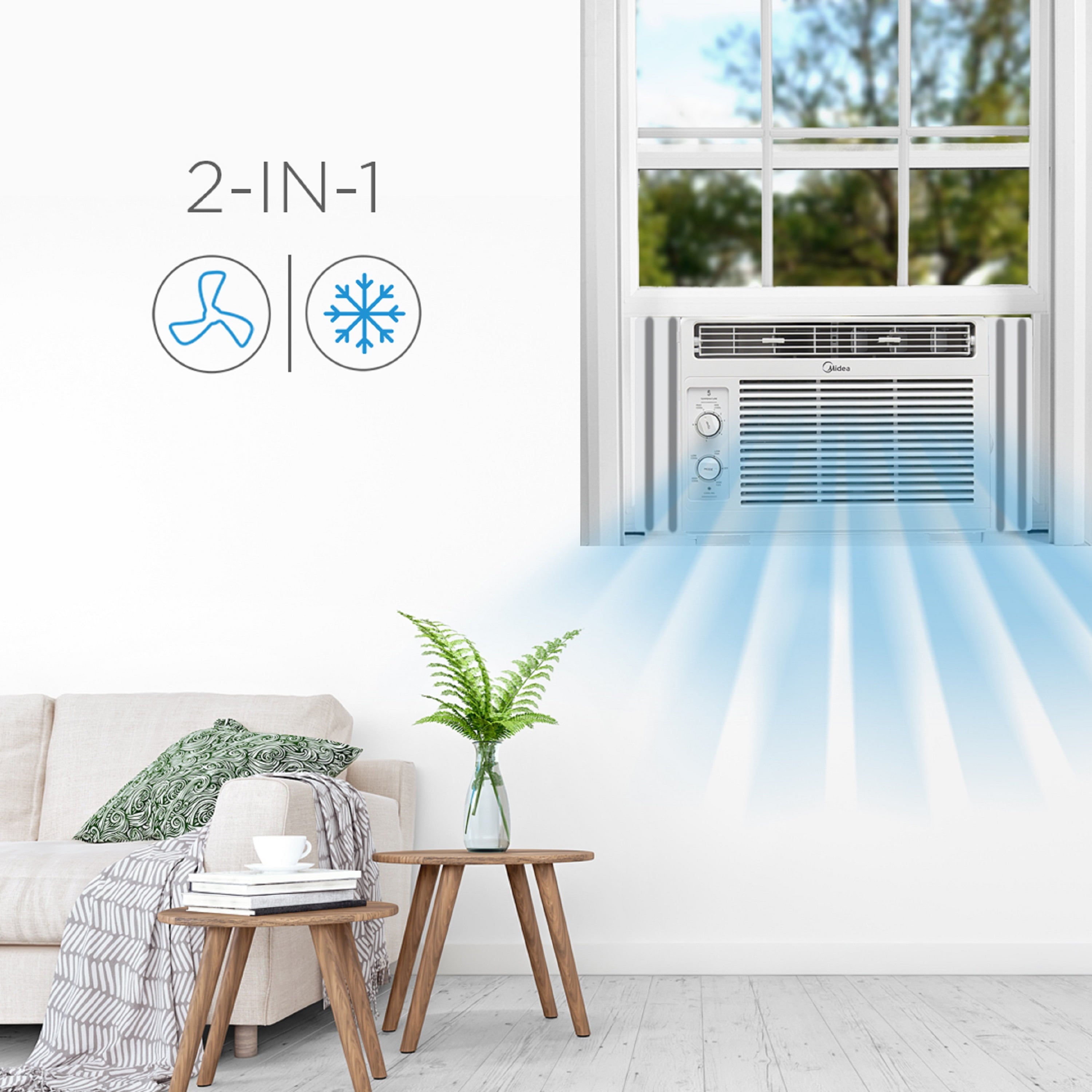 5,000 BTU Mechanical Window Air Conditioner for 150 Sq Ft, White, Model MAW05M1WWT, Brand New