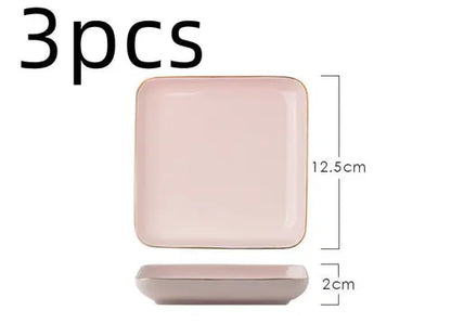 Light Luxury Ceramic Tableware Couple Tableware Crimson Medea