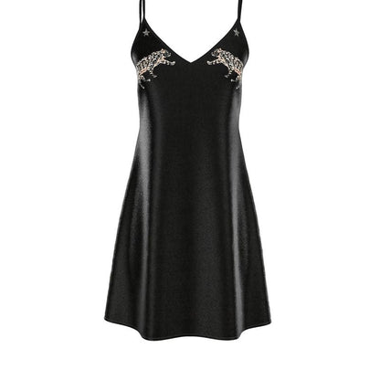 Vela Silk Slip Dress in Jaguar Stars Violet Apollo