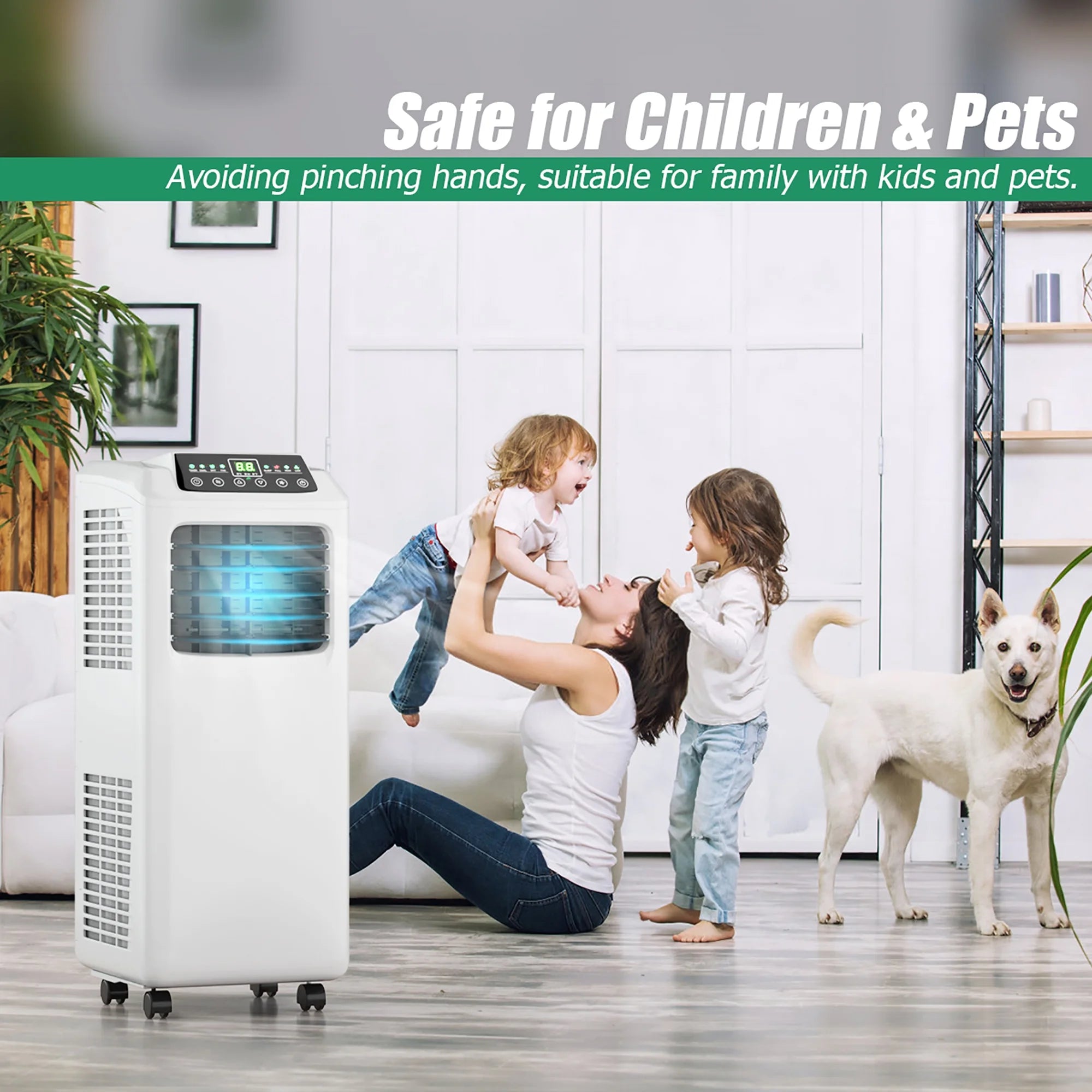 5500 BTU (9000 BTU ASHRAE) 3-In-1 Portable Air Conditioner W/Built-In Dehumidifier and Window Kit