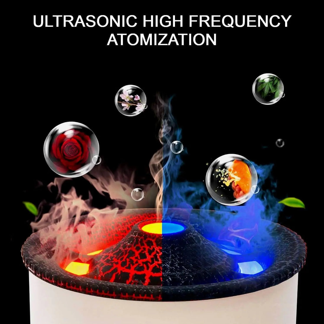 Volcano Diffuser for Essential Oils Aromatherapy Volcano Humidifier Periwinkle Eros